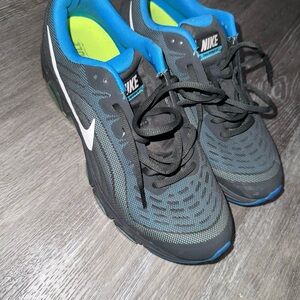 Nike Men’s Black, Blue & Neon Green Athletic Sneakers